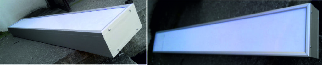 Техническа схема на алуминиев профил за светеща табела